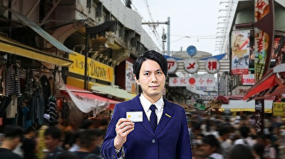 アメ横で現金化する人